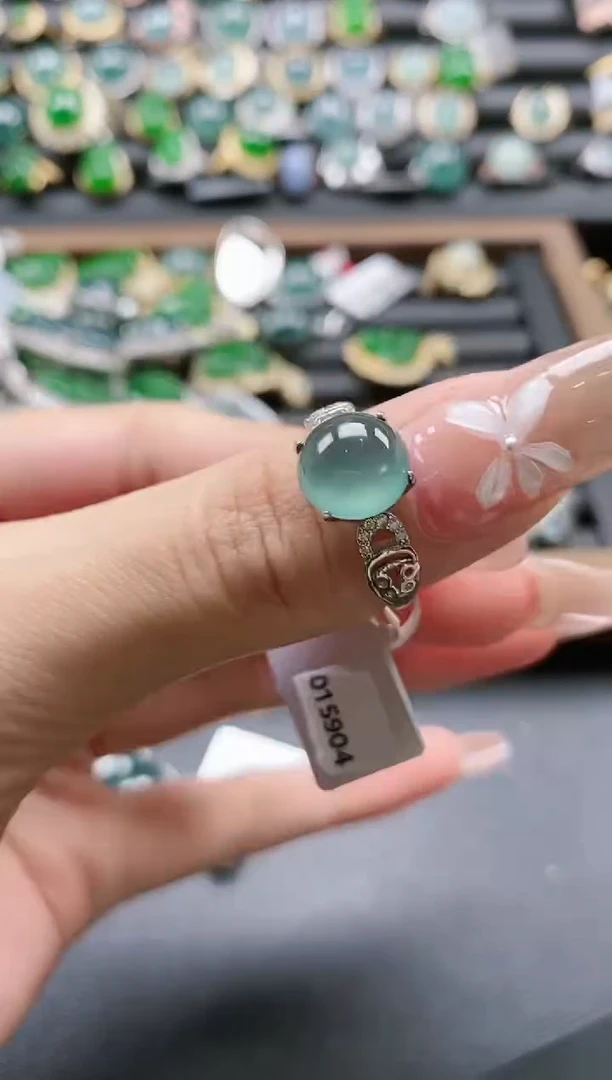 【闪购商品】翡翠戒指银S925镶嵌51151