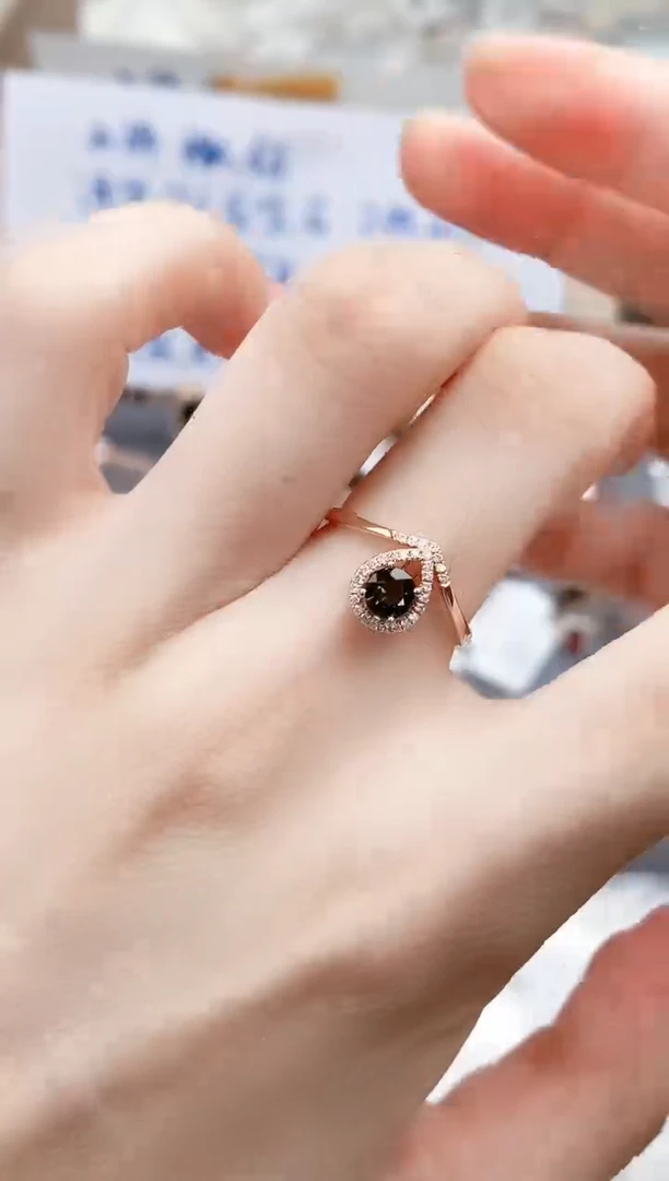 18K金镶嵌戒指碧玺-专柜-