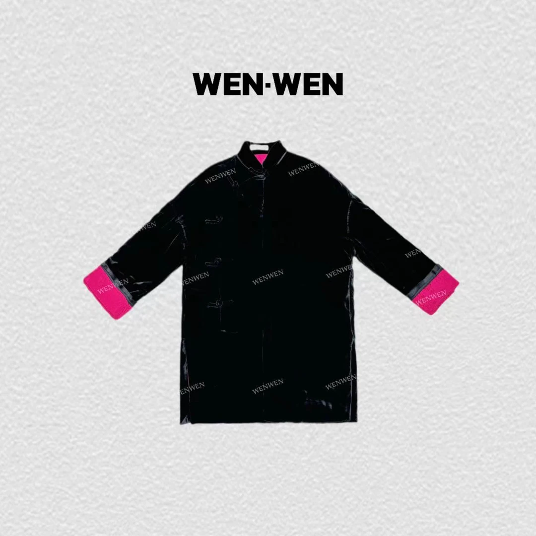 WENWEN-高定【“四喜”简约时尚潮流百搭洋气休闲中长款外套】WT0023