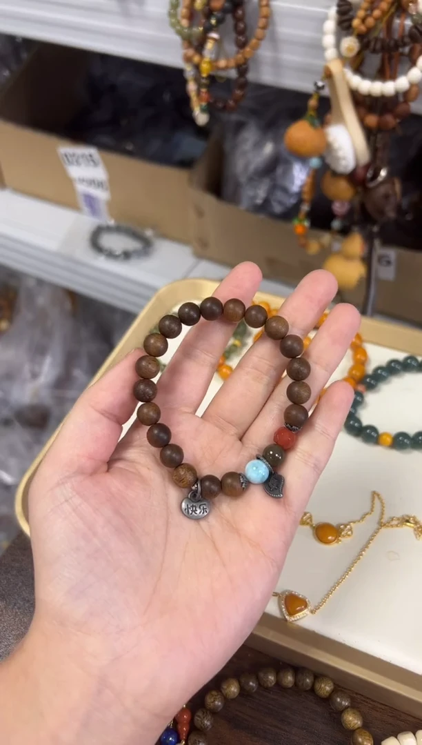 针钠钙石（海纹石）未镶嵌手链海纹石慧安蜜结搭配款手链[0443]