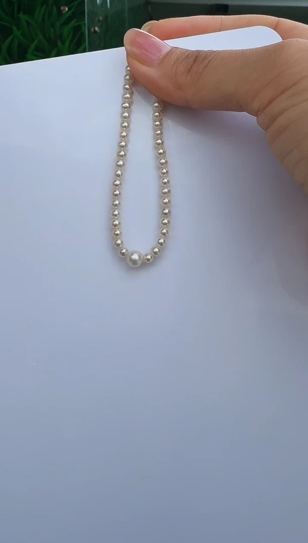 淡水珍珠手串未镶嵌S0096 3-4mm小米手链