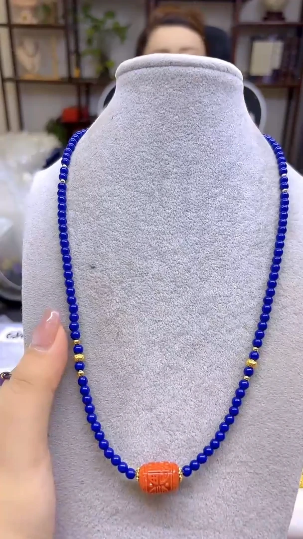 青金石未镶嵌颈饰DIY款X716