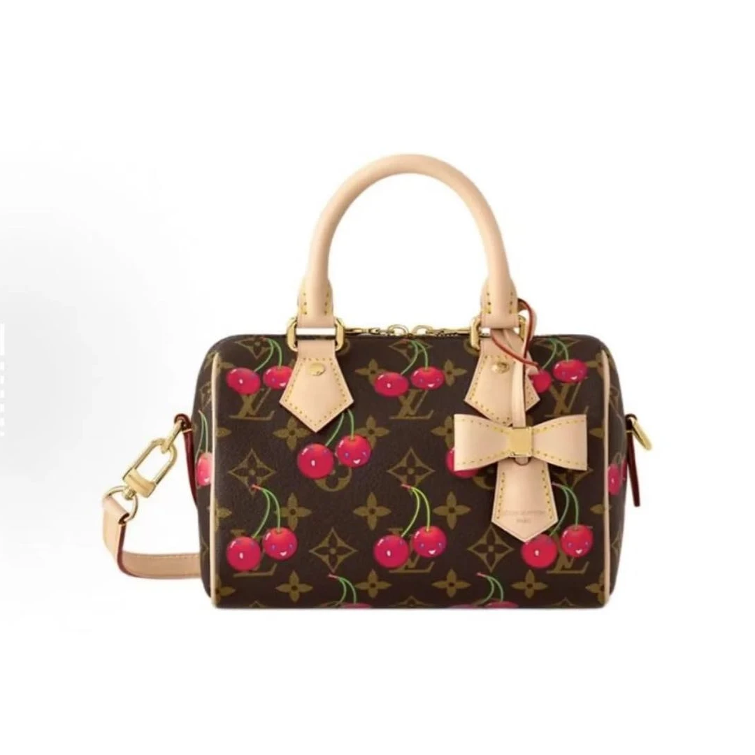 未使用 LouisVuitton/路易威登 LV speedy20樱桃限定