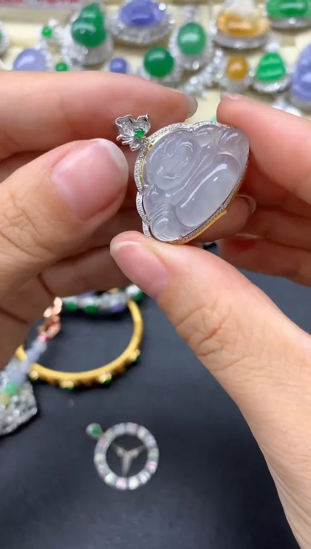 【闪购商品】翡翠颈饰18K金镶嵌529-中国好珍宝