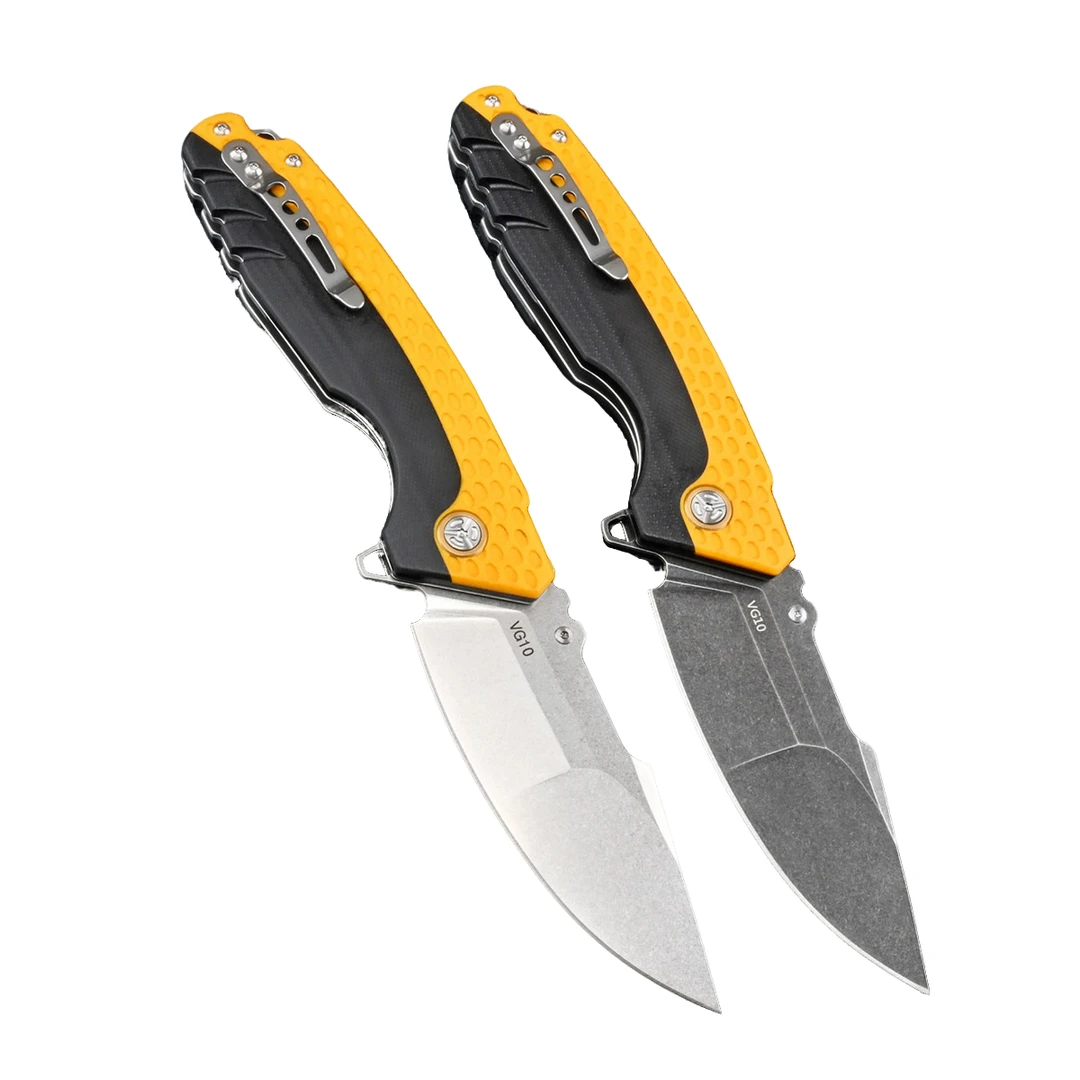 锐客龙SD毒液户外折刀VG10钢高硬度户外露营刀G10柄滚珠轴承顺滑