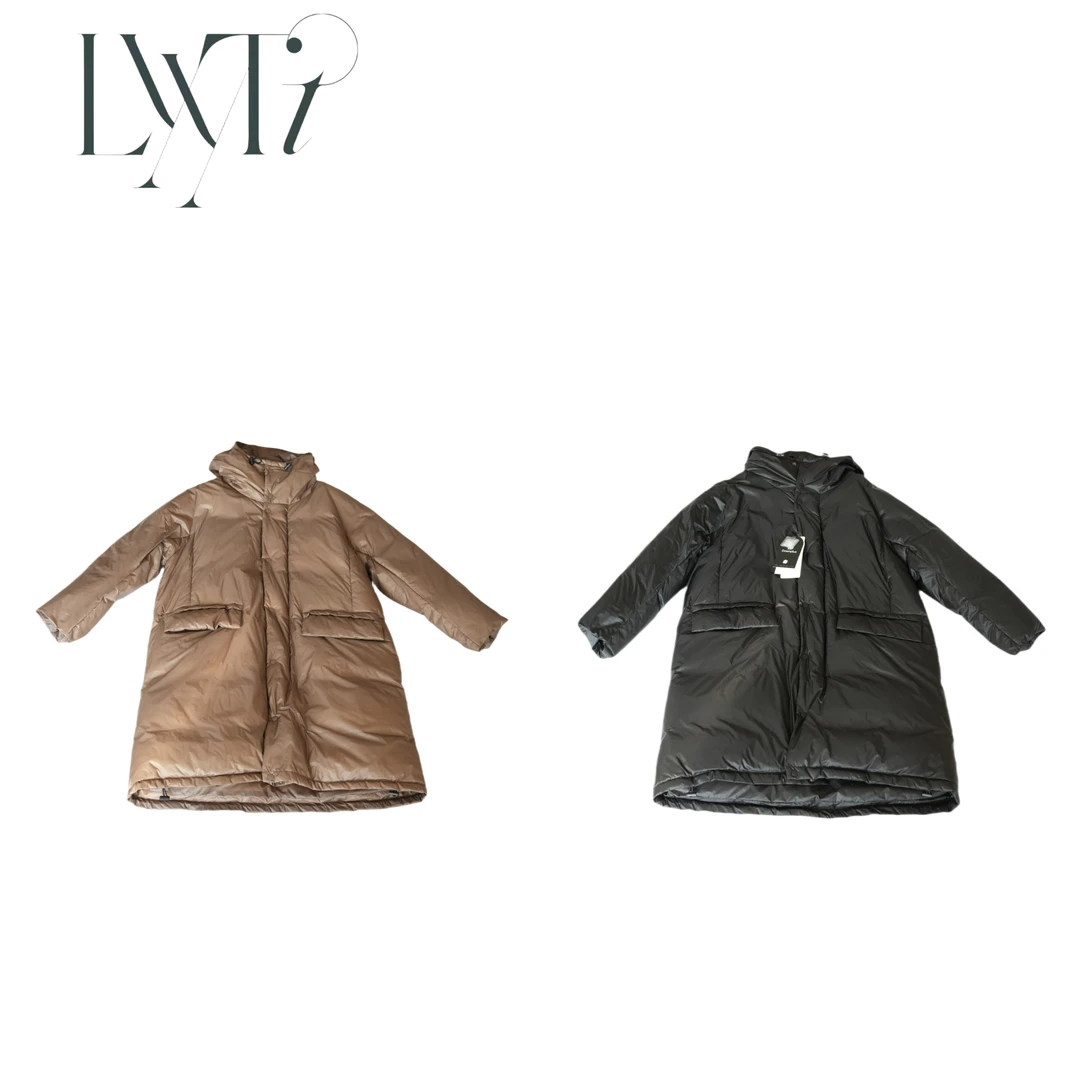 珠光轻量廓形宽版鹅绒服 时尚 加厚 保暖 秋冬 冬季 中长款