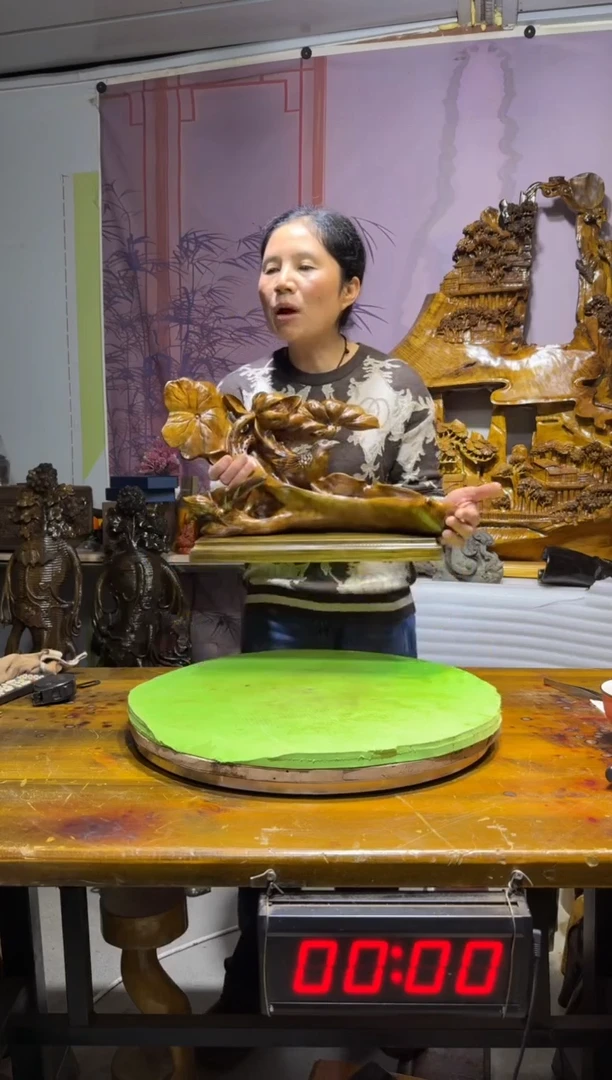 金丝楠秋*?金丝楠木雕刻摆件