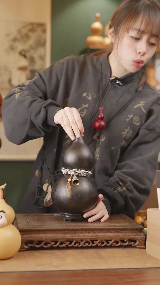 【闪购商品】178号精品天然大漆工艺防渗内胆酒葫芦~