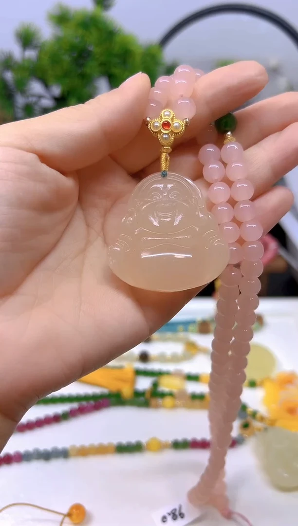 和田玉未镶嵌毛衣链M285