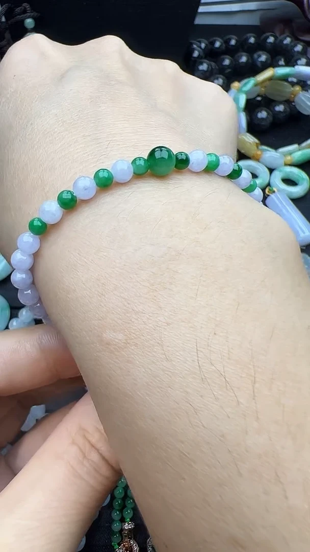 未镶嵌手串翡翠小米珠手串
