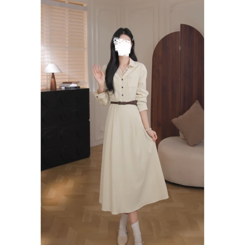 【清清】长袖法式小众新温柔设计感连衣裙QJD00625