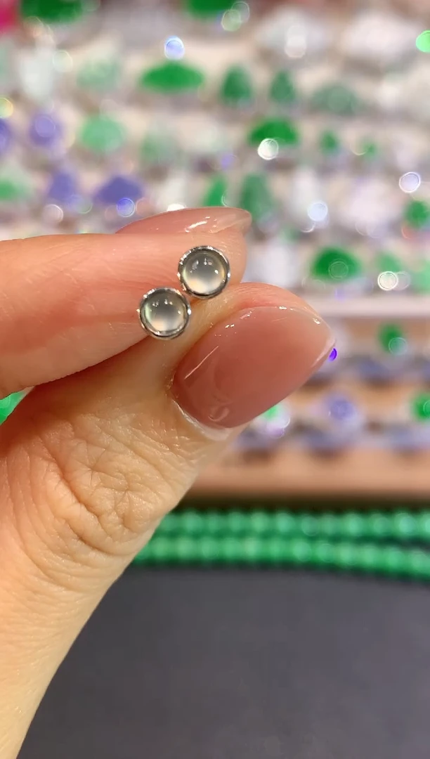 18K金镶嵌翡翠耳饰a1多样性一件发货