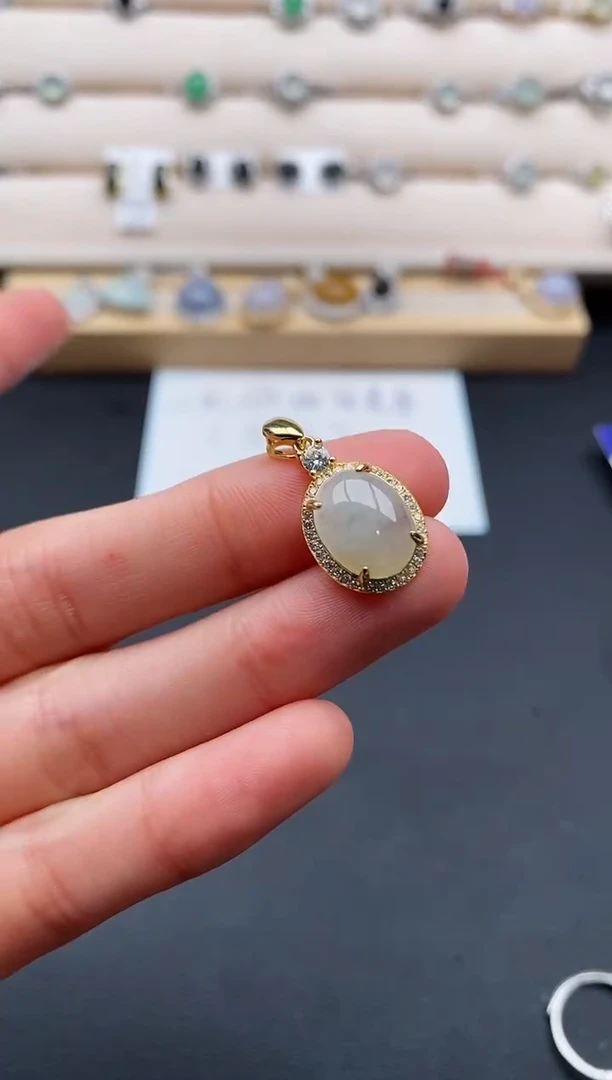 银S925镶嵌戒指翡翠666666+1