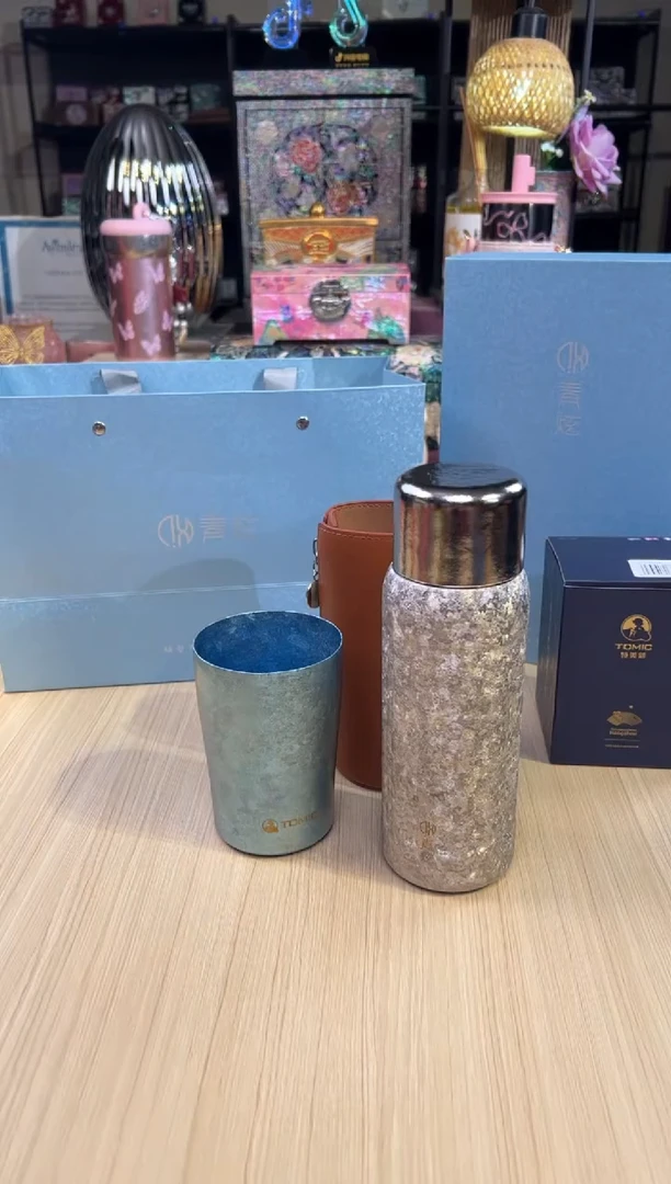 47青炫-罗马磁吸款纯钛杯420mL（本色）+