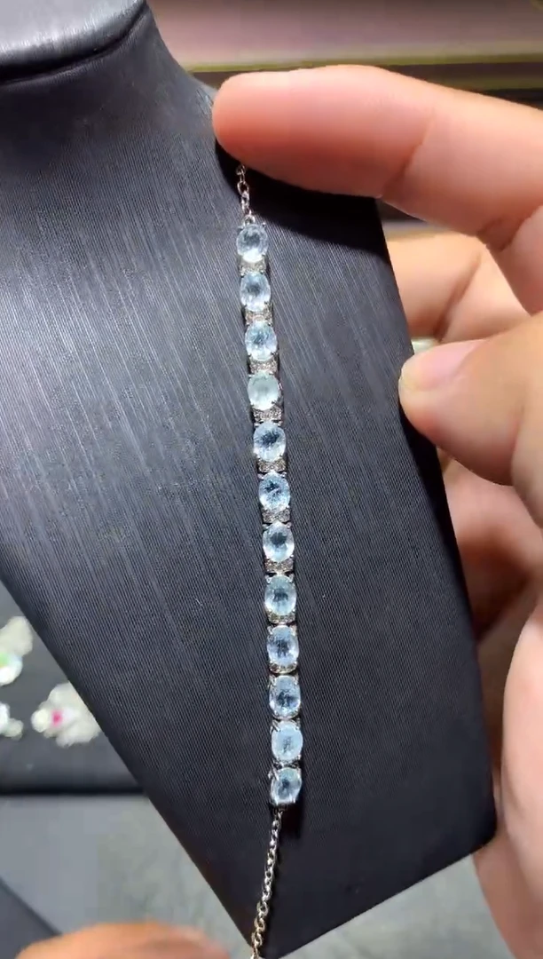未镶嵌手链海蓝宝石Q55【多样性发其一】