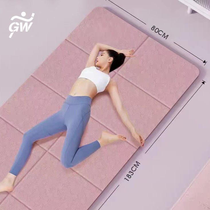 广威折叠瑜伽垫可睡觉便捷式加厚防滑健身家用地垫