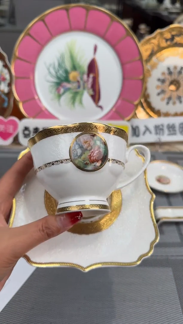 【闪购商品】瓷片200cc咖啡杯 3杯杯3碟  套装福利