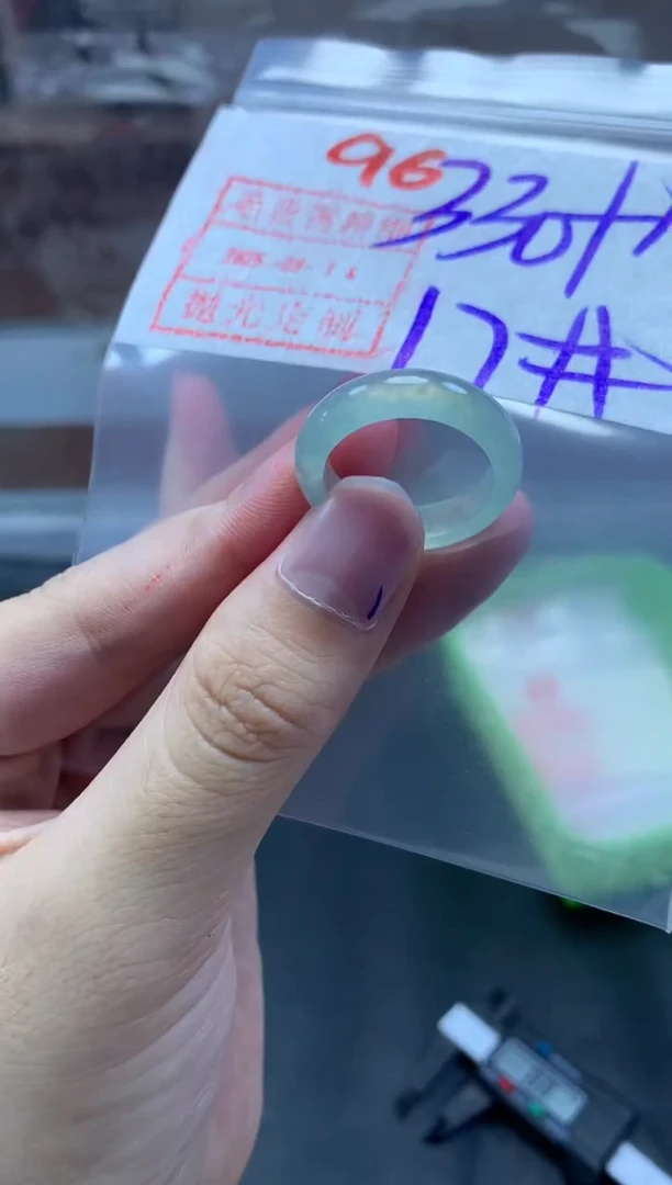 未镶嵌定制翡翠李*戒圈17#340毛货需精细抛光