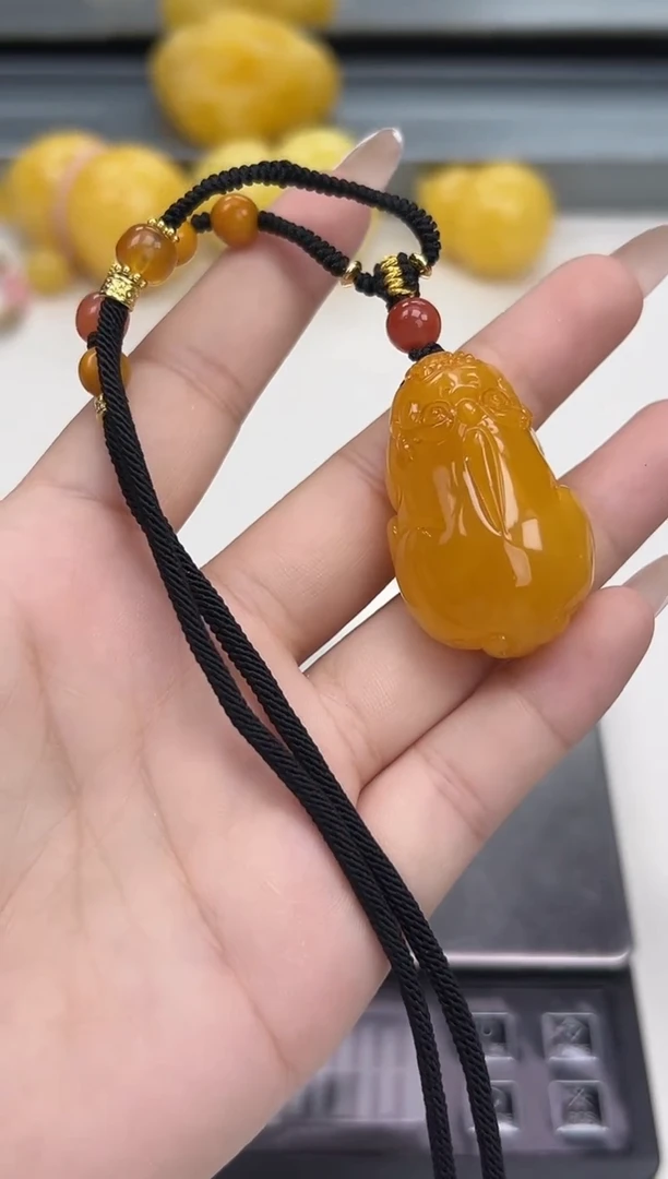 裸石琥珀未镶嵌琥珀蜜蜡吊坠