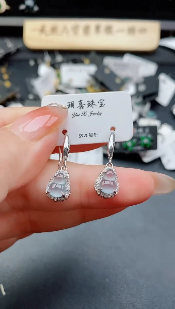 银S925镶嵌戒指翡翠1