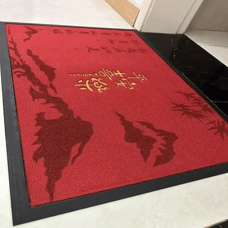 平安喜乐山水画家用入户地垫防滑