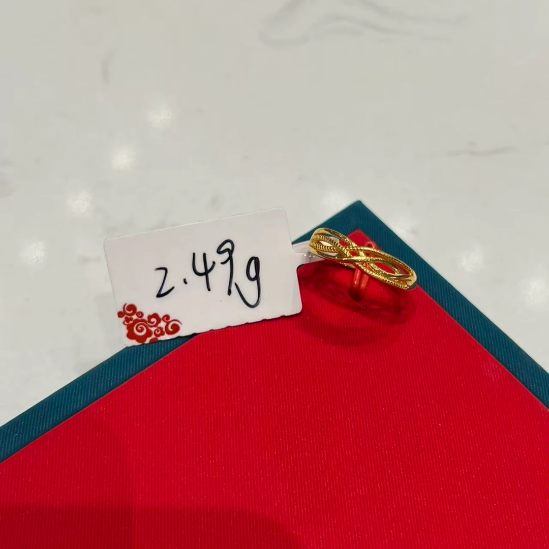【小鑫黄金甄选】足金999纽带素圈戒指  2.49g