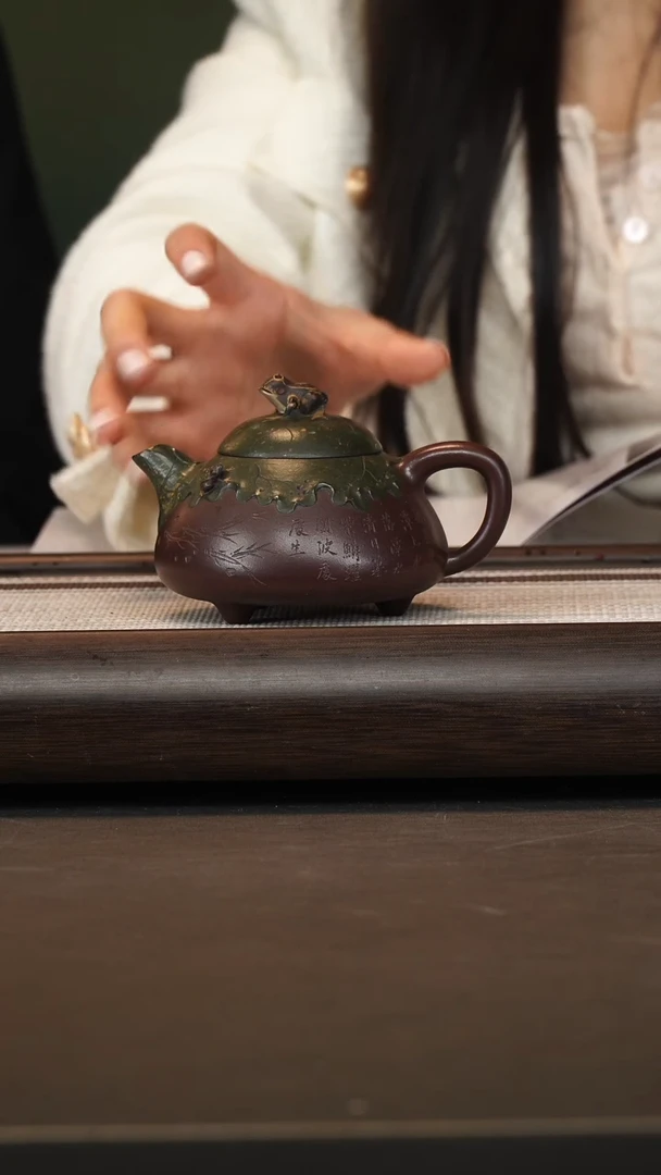 茶壶紫砂蒋兴仁/绿泥/清趣/260c