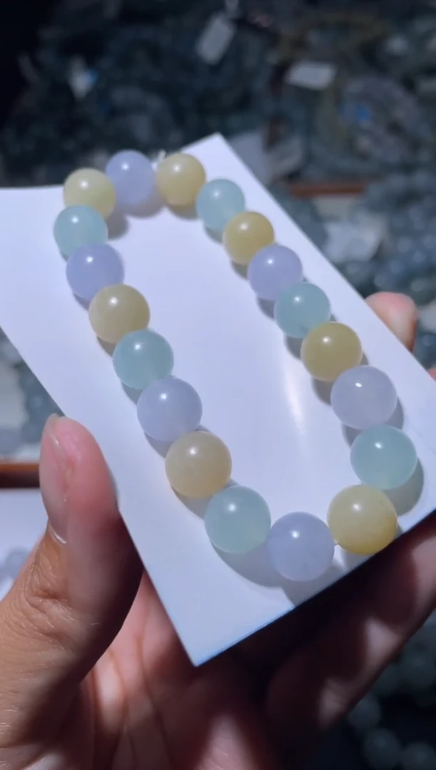 未镶嵌定制翡翠天然缅甸A货翡翠手串142