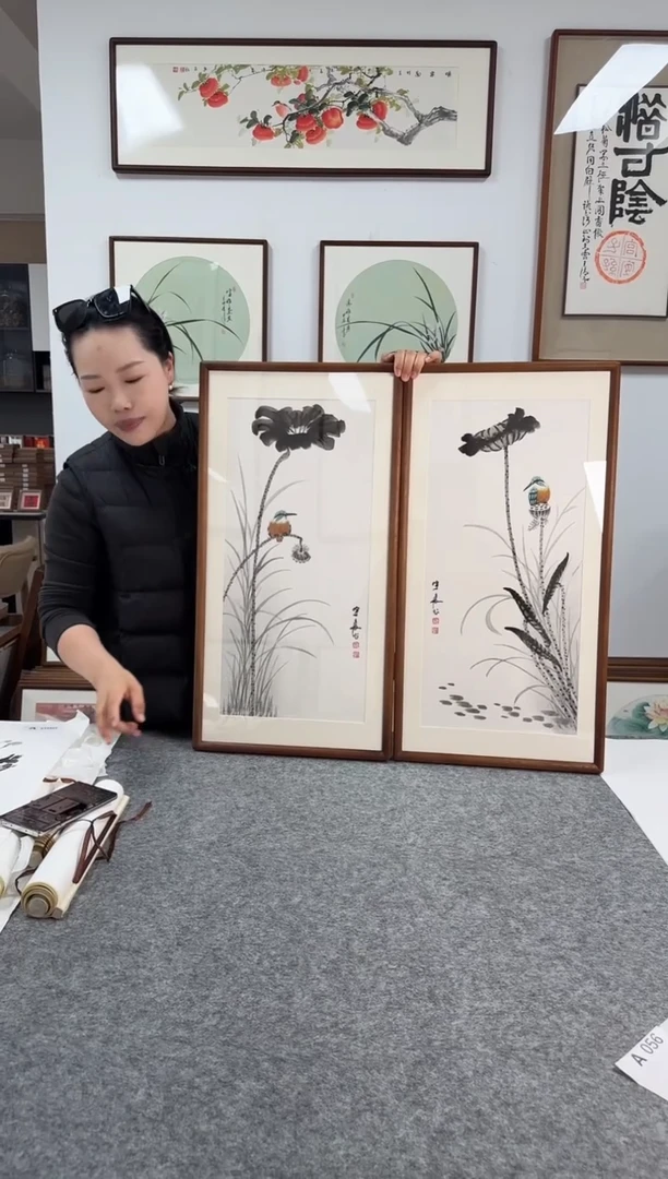 书法YC07/08-36*69绘画手绘同款一对