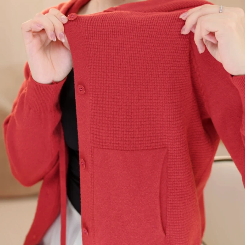 秋冬新款女士针织开衫长袖外套