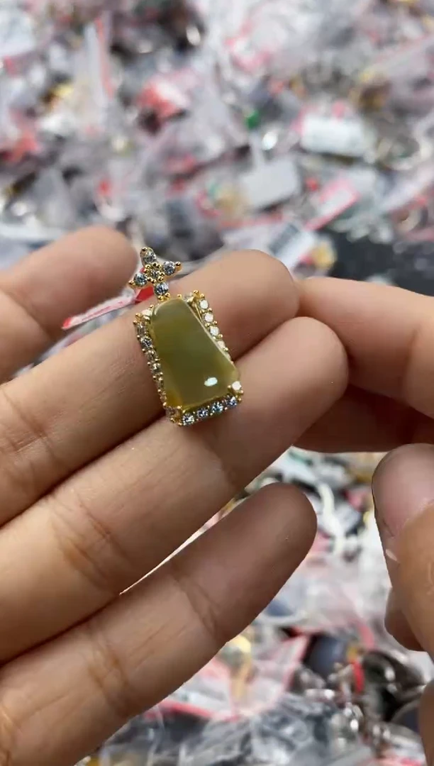 银S925镶嵌戒指翡翠13                 5