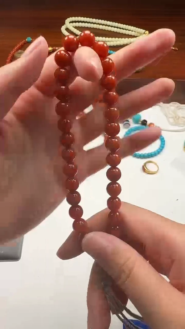 18K金镶嵌手串南红玛瑙乌**~手串手串