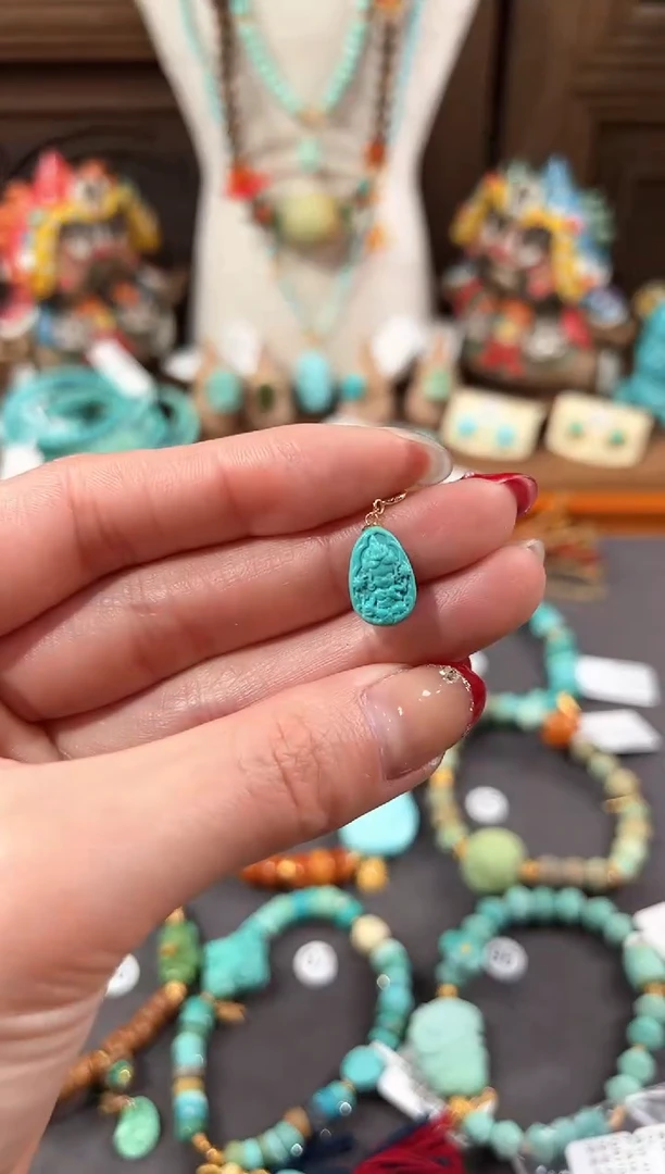 【闪购商品】绿松石提溜18K金镶嵌绿松石提溜