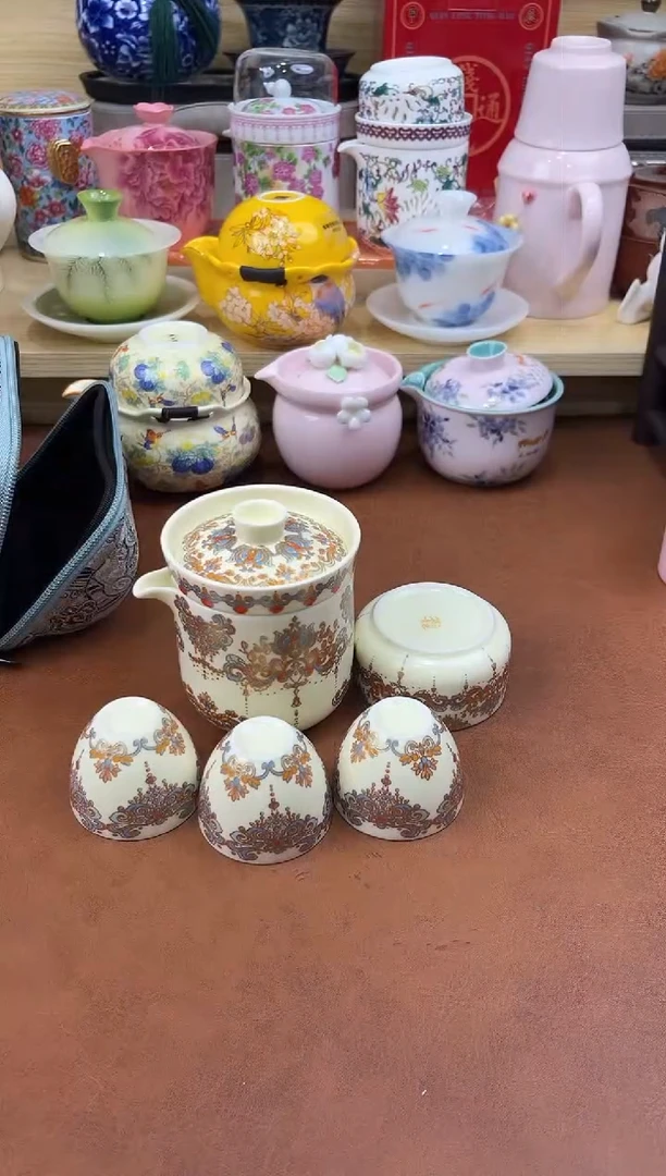 陶陶瓷茶具摆件旅行套组
