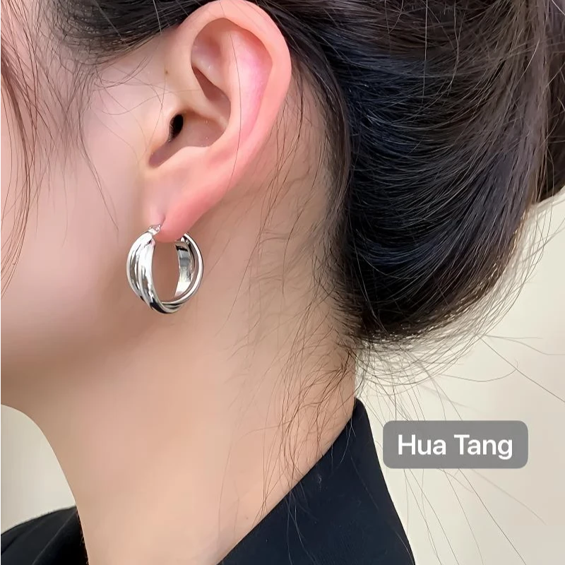 铜合金耳饰 金属风轻奢高级耳饰时尚