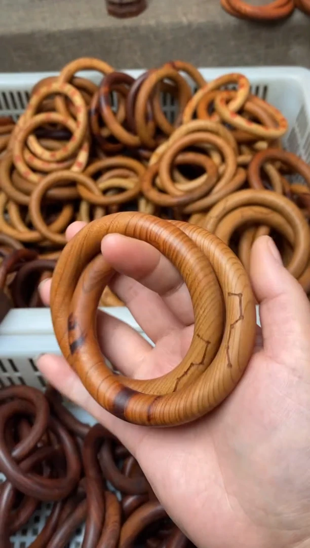 木桃木60大圈刻六七星桃胶款