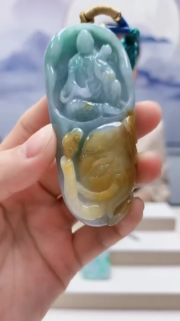 未镶嵌定制翡翠4812lr-毛货挂件59