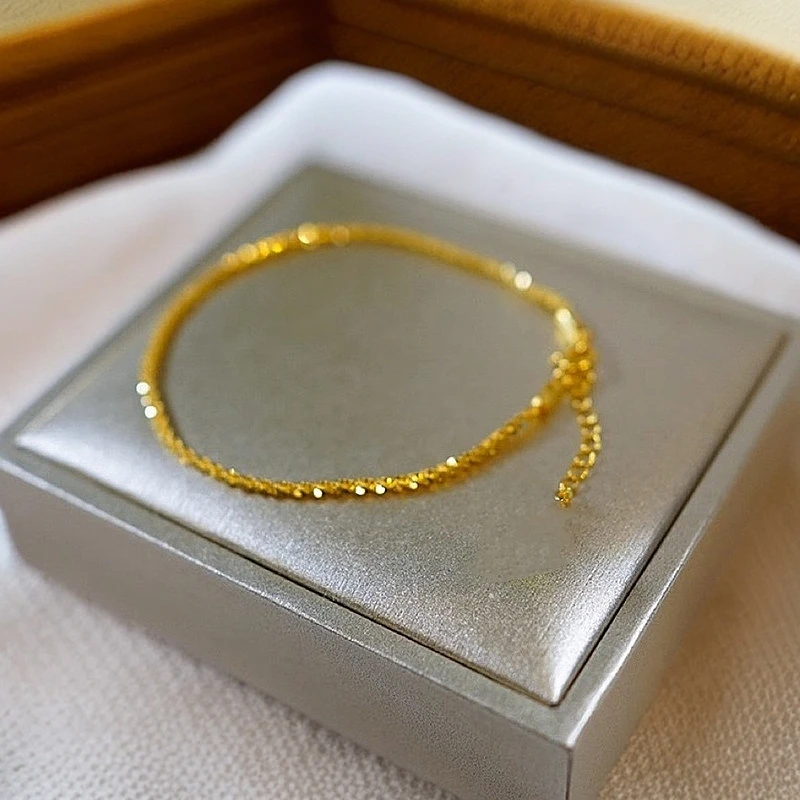 铜合金手链 爆款波光粼粼不掉色福利低价手链小众轻奢气质ins