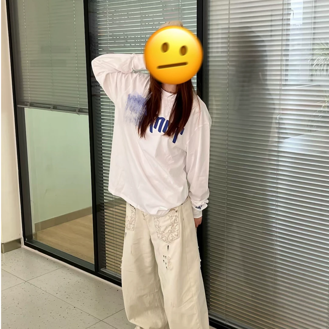 B+横排大logo印花 男女同款长袖T恤