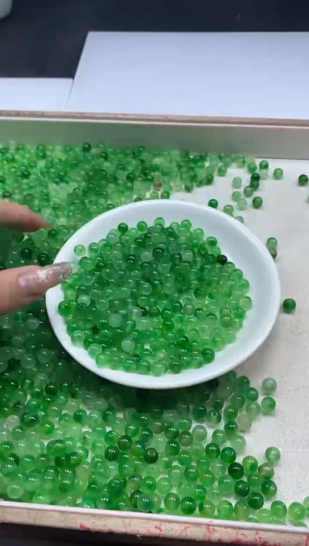 【闪购商品】玛瑙/玉髓颈饰未镶嵌w457绿飘花6mm*50颗