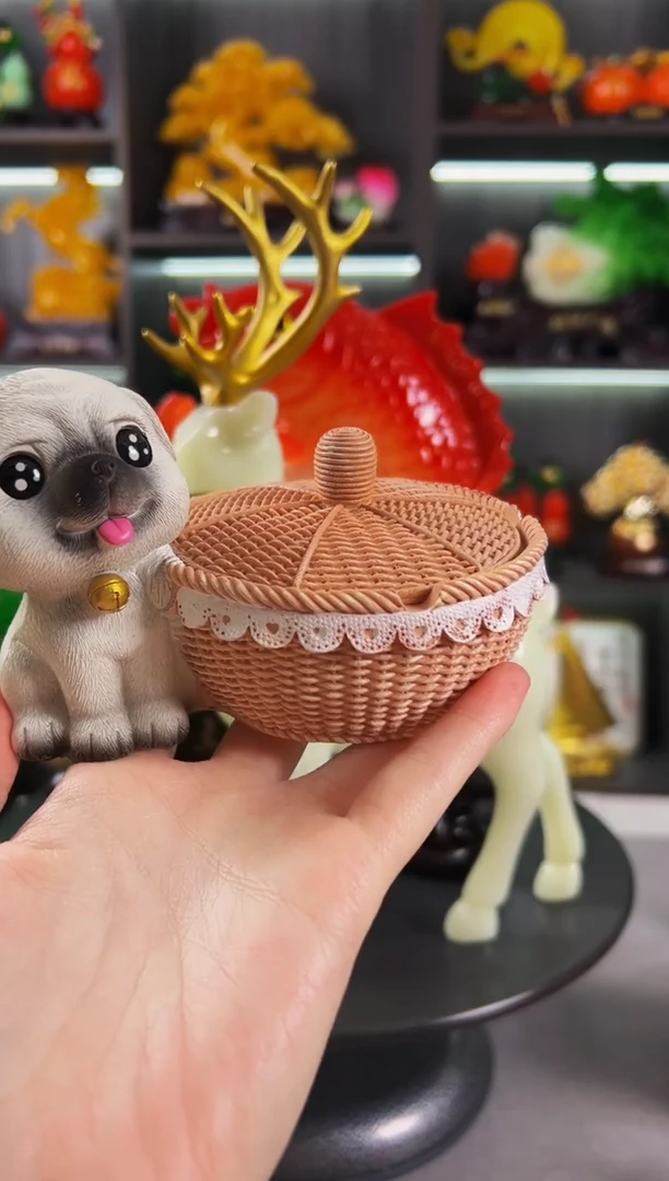 树脂狗狗烟灰缸袋盖