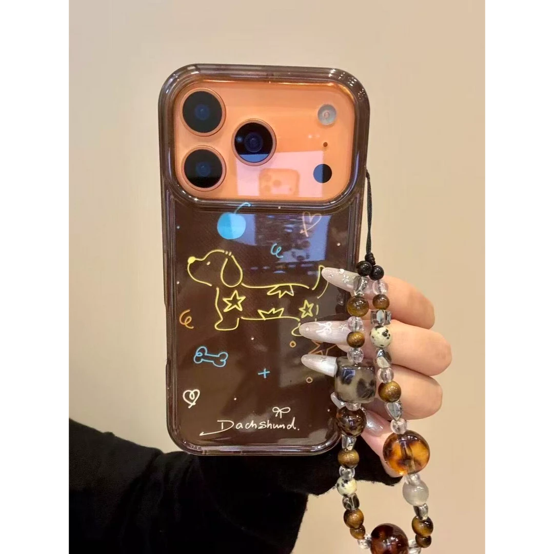 诚星泽涂鸦狗狗适用苹果17Pro手机壳iPhone15/16新款14全包13软12