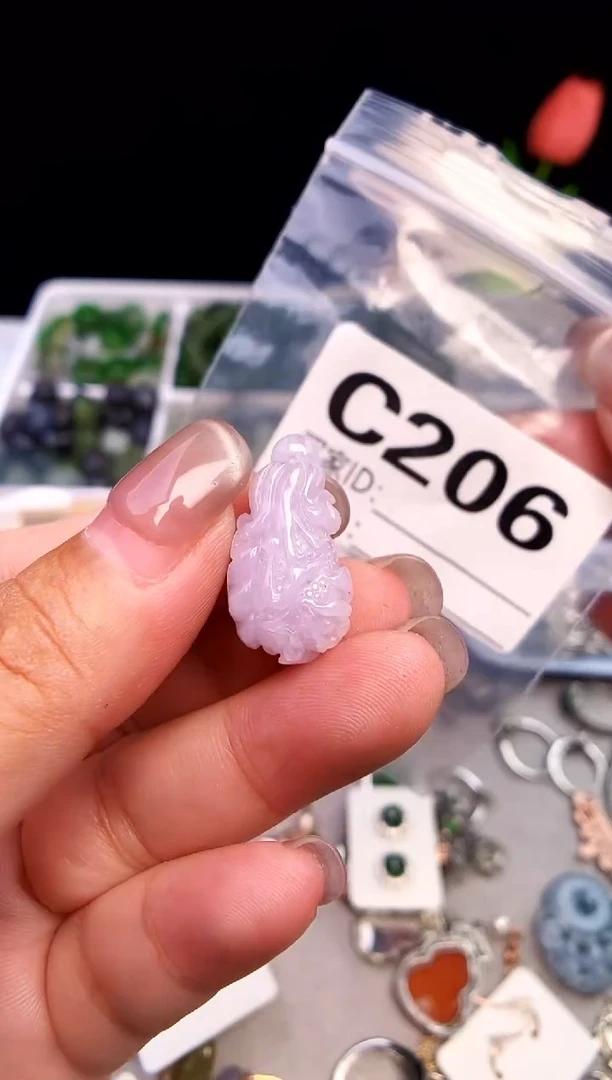 吊坠(不含链)银S925镶嵌翡翠1