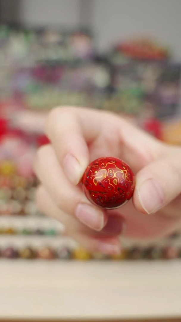 大漆圆珠2.0红金