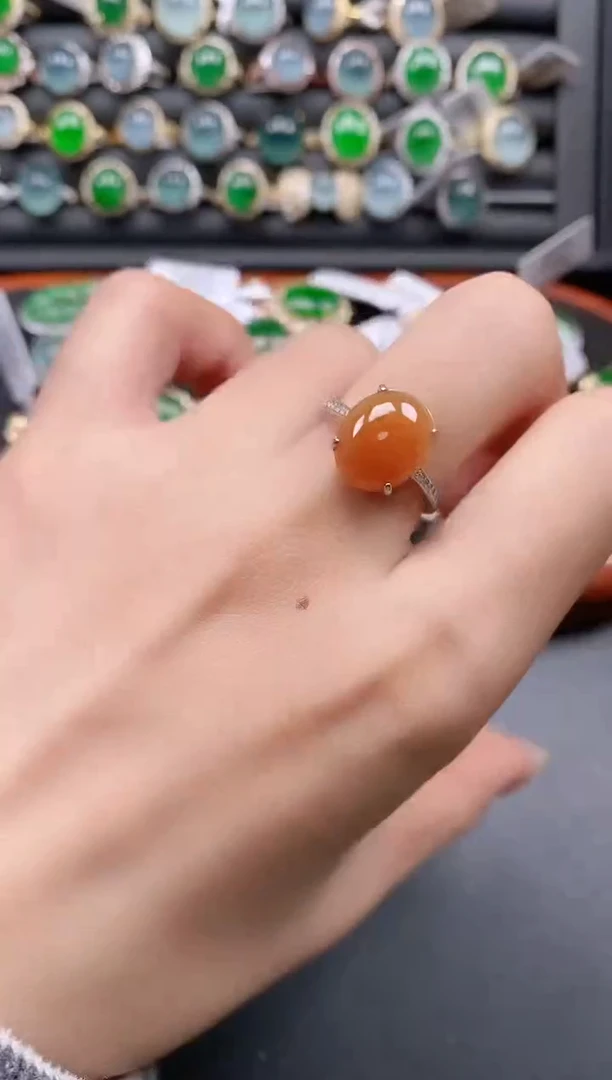 银S925镶嵌戒指翡翠111