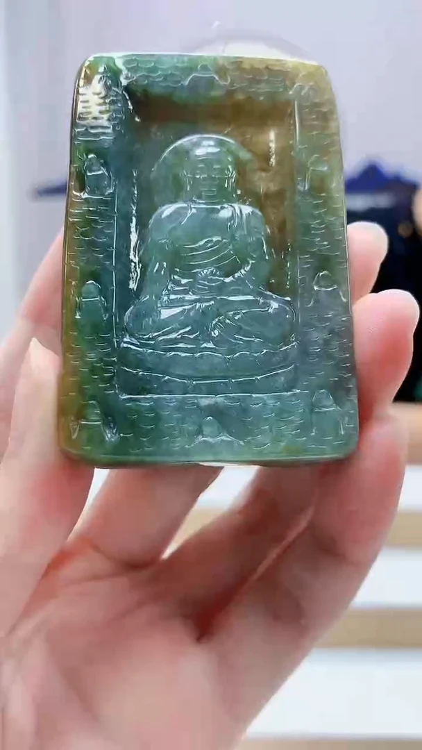 未镶嵌定制翡翠4688zm-毛货挂件观音74