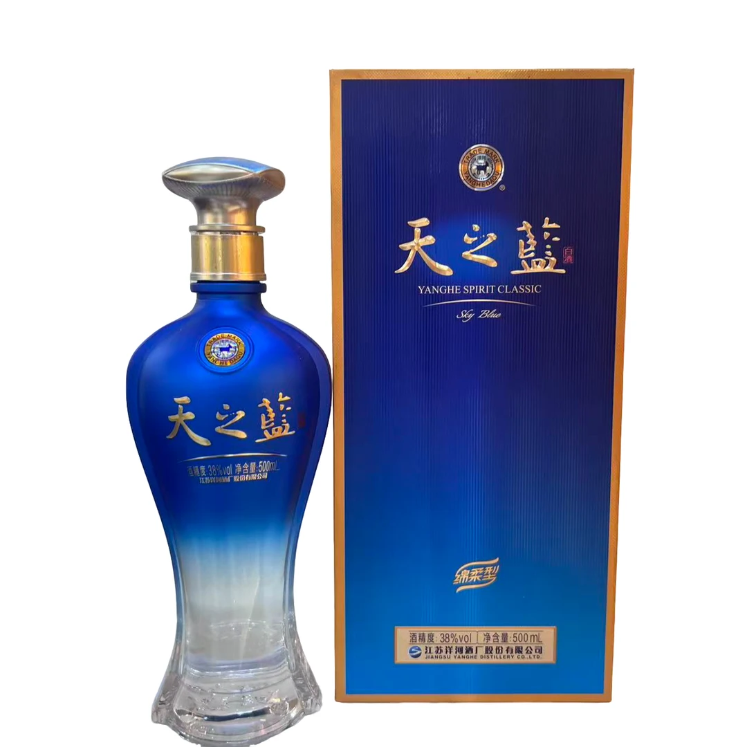 洋河·天之蓝38度500ml绵柔型白酒礼盒装单瓶
