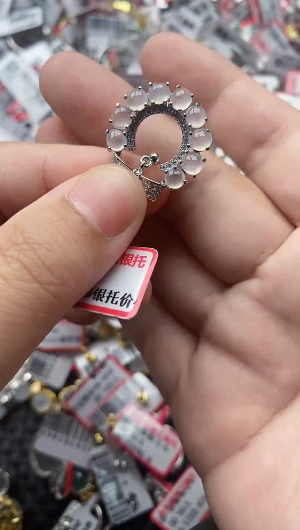 【闪购商品】翡翠戒指银S925镶嵌2222---6+++