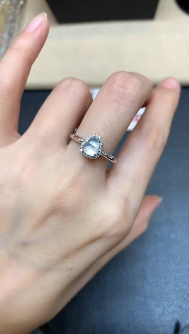 翡翠戒指18K金镶嵌【无鉴赏期