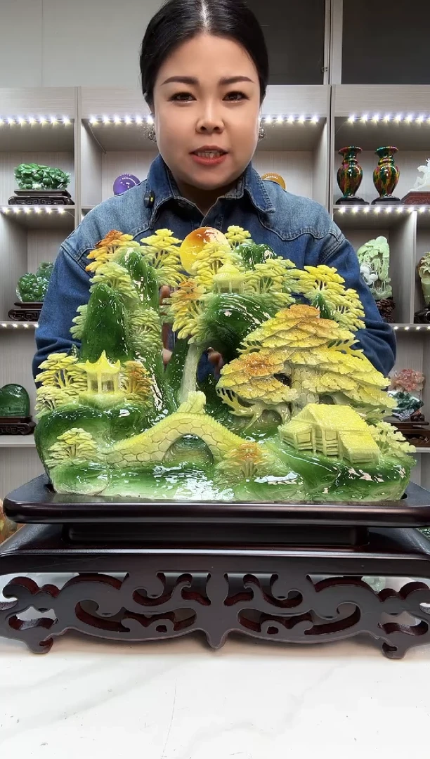 石材天然石材家居摆件办公室客厅玄关高档摆件